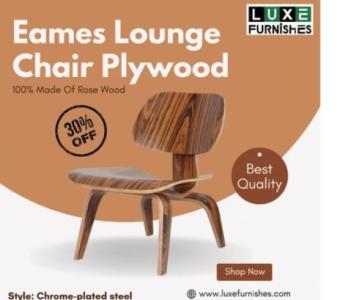 Buy Eames Rose Wood Plywood Lounge Chair in UK