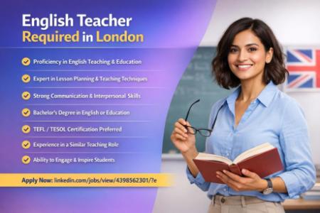 English Teacher Required in London