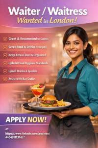 Waiter / Waitress Required in London