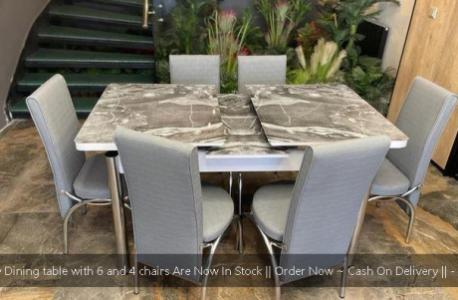 Luxury Dining table with 6 and 4 chairs Are Now In Stock || Order Now ~ Cash On Delivery ||