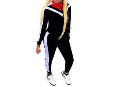 VERYCO Women Tracksuit Set 2 Pieces Zip Up Sweatshirt Jacket Top + Elastic Waist Pants