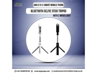 Buy Bulk ANG 10-S Smart Mobile Phone Bluetooth Selfie Stick Tripod With 2 Mood Light in UK