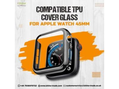 Buy Bulk Compatible TPU Cover Glass For Apple Watch 45mm in UK