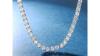 Diamond Line Necklace Round Diamonds for Sale