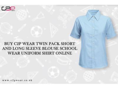 Buy C2P Wear Twin Pack Short And Long Sleeve Blouse School Wear Uniform Shirt Online