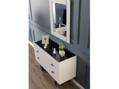 Claudia Modern Black And White Drawer Chest