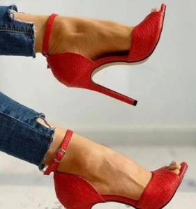 *** Ankle Strap Peep Toe Super High Heel Dress Womens Shoes,NEW!