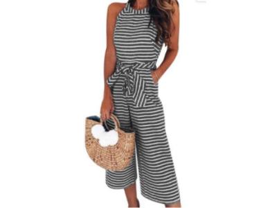 Women Wide Leg Trousers Pants Romper1102