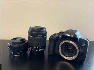 Canon 750D Camera, 18-55mm + 50mm lenses, perfect condition