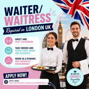 Waiter/Waitress Required in London