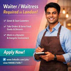 Waiter/Waitress Required in London