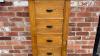 Rustic Solid Oak Tallboy Chest of Drawers
