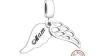 925 Sterling Silver Mam Angel Wings Hanging Charm