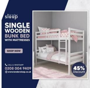 Single Wooden Bunk Bed