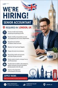 Senior Accountant Required in London