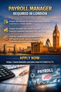 Payroll Manager Required in London