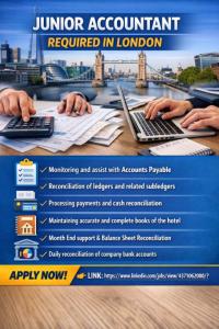 Junior Accountant Required in London