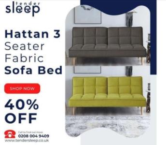 Buy Hattan 3 Seater Fabric Sofa Bed - Upto 40% OFF