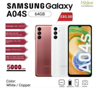 Samsung Galaxy A04s 64GB Dual Sim Unlocked Smartphone Android Mobile Phone in UK
