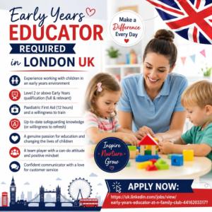 Early Years Educator Required in London