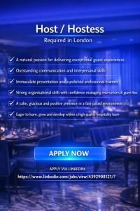 Host/Hostess Required in London