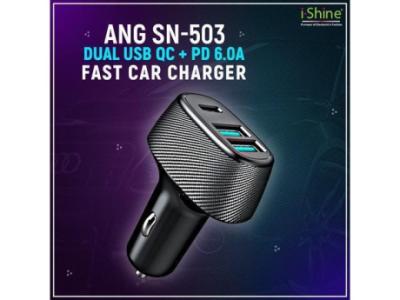 Buy Bulk ANG SN-503 Dual USB QC+PD Fast Car Charger 6.0A in Ireland