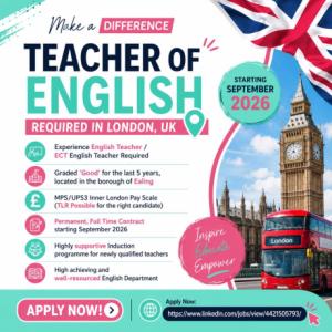 Teacher of English Required in London