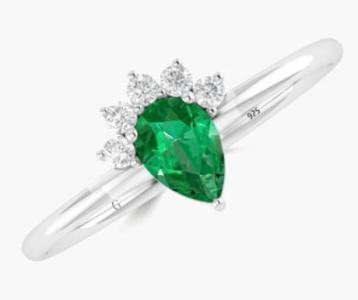 Buy Pear Shape Emerald Ring for Women