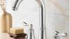 Classical Basin Tap Silvery Finish Two Handles Mixer Bathroom Sink Tap TS0158