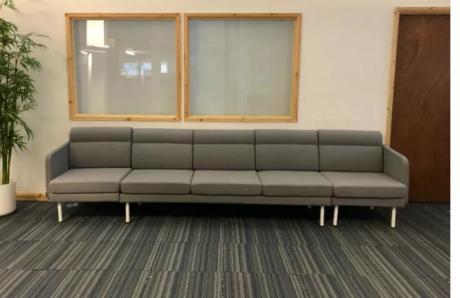 Grey Fabric modular modern reception waiting room sofa system