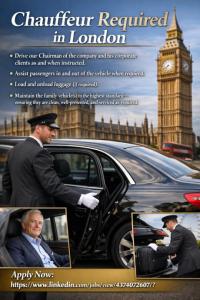 Chauffeur Required in London