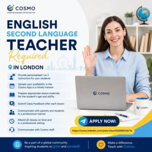 English Second Language Teacher Required in London