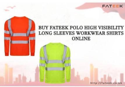 Buy Fateek Polo High Visibility Long Sleeves Workwear Shirts Online