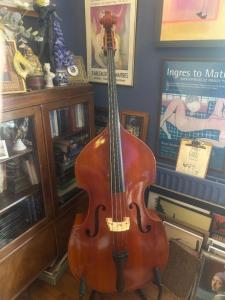 Mid Century East German 3/4 Double Bass Carved