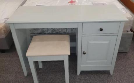 Julian Bowen Soft Grey Desk & Stool Can Deliver