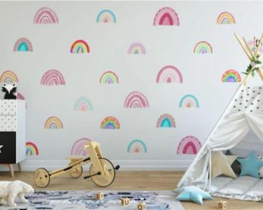 Pastel rainbow wall stickers