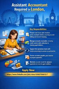 Assistant Accountant Required in london