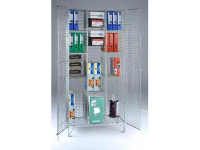 Mesh Divided Cupboard - 9 Shelves