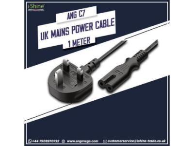 Buy Bulk ANG C7 UK Mains Power Cable 1M in UK in UK