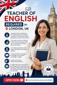 Teacher of English Required in London