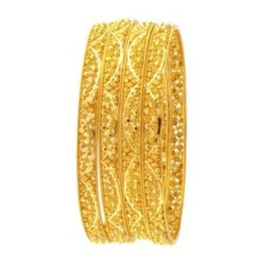 22ct Gold 4 Bangles Set | Size 2-6