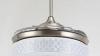 Silver RETRACTABLE BLADE Folding Fan Light Crystal