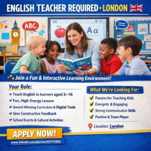 English Teacher Required in London