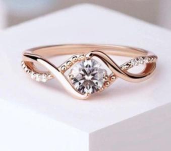 Unique Moissanite Engagement Ring