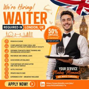Waiter Required in London