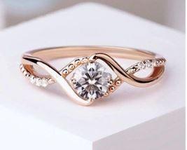 Unique Moissanite Engagement Ring - Vintage Inspired Bridal Jewelry, Wedding Anniversary Gift