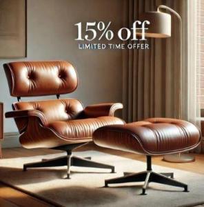 Buy Iconic Mid-Century Rose Wood Eames Lounge Chairs in UK