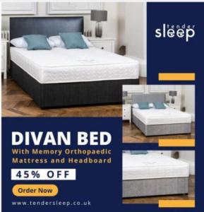 our Divan Bed featuring Memory Orthopaedic Mattress and Headboard up to 45% off