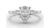 Pear Three Stone White Gold Ring for Sale
