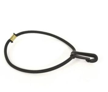 Bungee loop with plastic snap hook